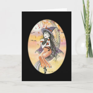 Halloween Gothic Hexen Katzen Karte