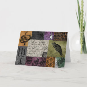 Halloween Gothic Medieval Spooky Apothecary Art Karte