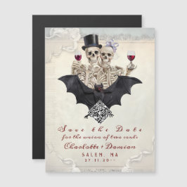 Halloween Gothic QR CODE Save the Date Hochzeit Magneteinladung