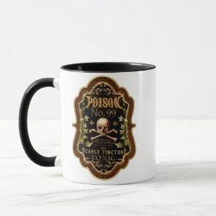 Halloween Gothic Schädel und gekreuzte Knochen Hex Tasse