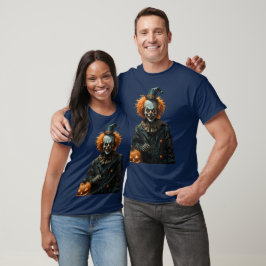 Halloween Gothic Skeleton Clown mit Jack-O-Lanter T-Shirt