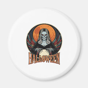 Halloween Gothic Skelett Wahrsager Vektor Ar Magnet