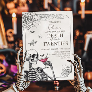 Halloween Gothic Tode an meinen zwanzigsten Geburt Einladung