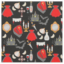 Halloween Gothic Vampir Knoblauch Weihwasser Fangz Stoff
