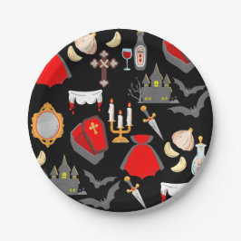 halloween gothic vampire garlic holy water fangs pappteller