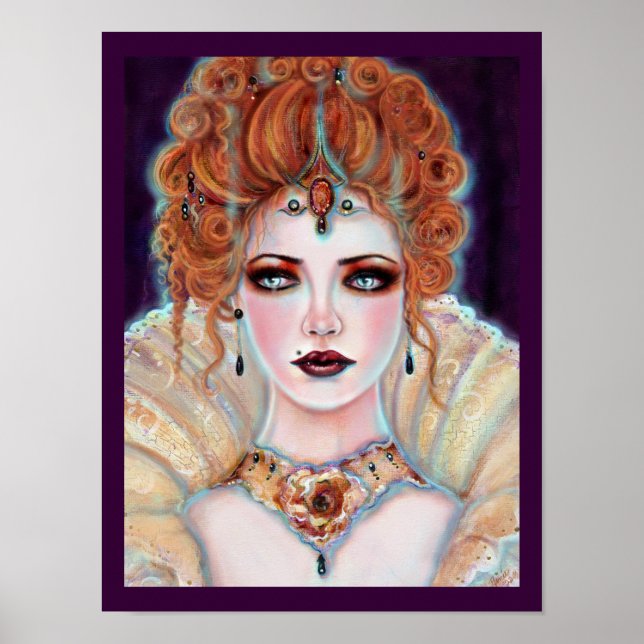 Halloween Gothic Viktorianisch Vampire von Renee L Poster (Vorne)