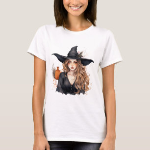 Halloween-Gotik-Hexe T-Shirt