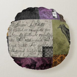 Halloween-Gotik-Mittelalterliche Gruselige Apothek Rundes Kissen