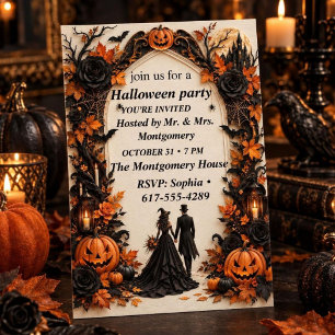Halloween-Gotische Hochzeits-Einladung Einladung