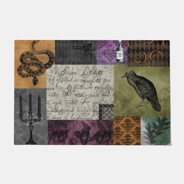 Halloween Gotische Mittelalterliche Apotheke Kunst Fußmatte (Vorderseite)
