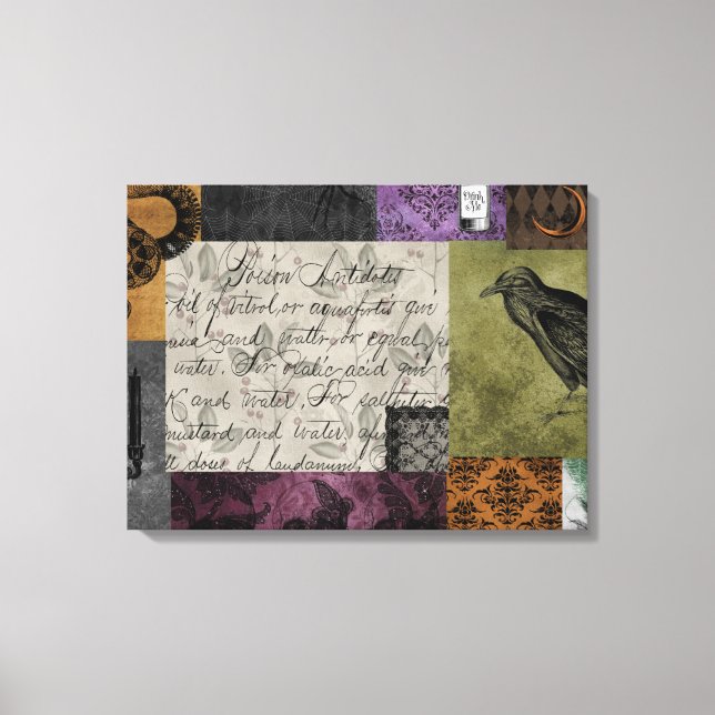 Halloween Gotische Mittelalterliche Kunst Leinwanddruck (Vorderseite)