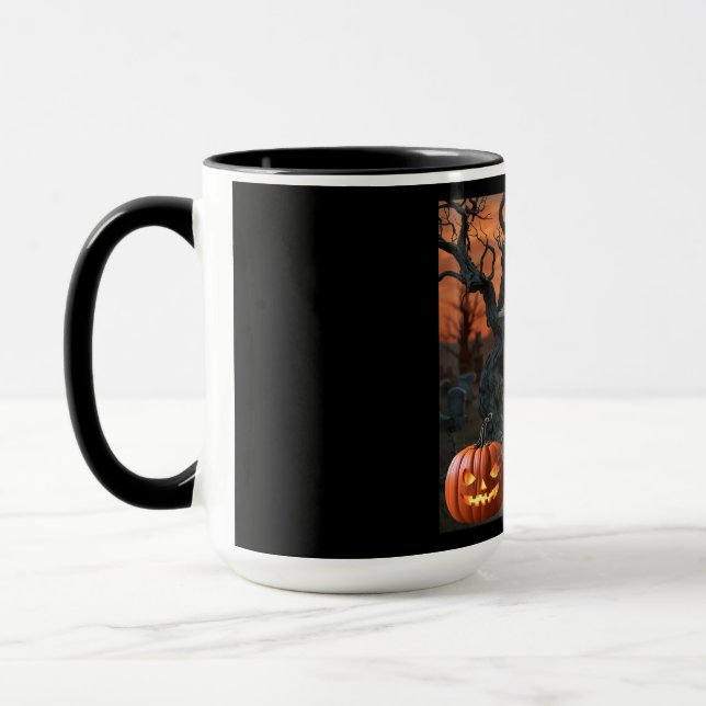 Halloween Grabstein Spaß "Dewey Burnum" Tasse (Links)