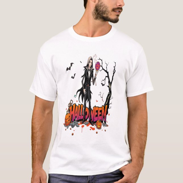 Halloween Graffiti Kunst Anime T-Shirt (Vorderseite)