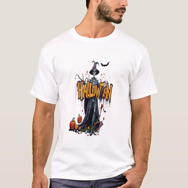 Halloween-Graffiti-Kunst Halloween cool T-Shirt (Vorderseite)