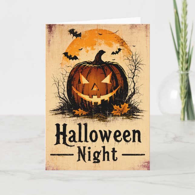 Halloween Graphic – 1960s Theme Edition Karte (Vorderseite)