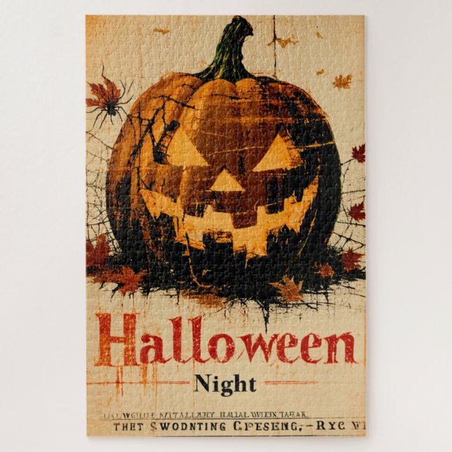 Halloween Graphic - Klassisches Design der 60er Ja Puzzle (Vertikal)