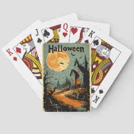 Halloween Graphic - Poster-Stil der 1960er Jahre Spielkarten
