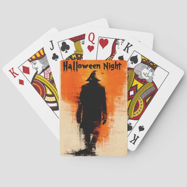 Halloween Graphic - Poster Vibes der 60er Jahre Spielkarten (Rückseite)