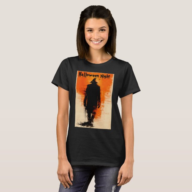 Halloween Graphic - Poster Vibes der 60er Jahre T-Shirt (Vorne ganz)