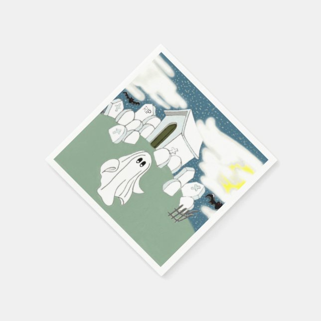 Halloween Grave Yard Shift Serviette (Ecke)