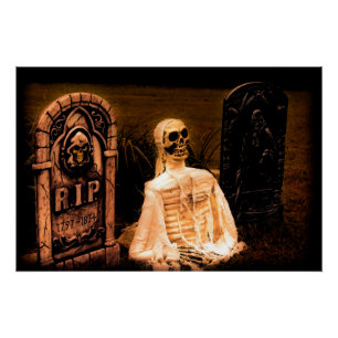 Halloween Graveyard Poster