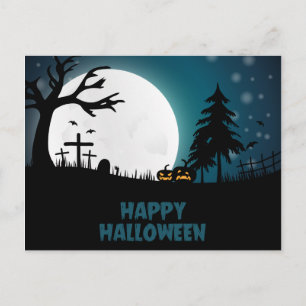 Halloween Graveyard Postkarte