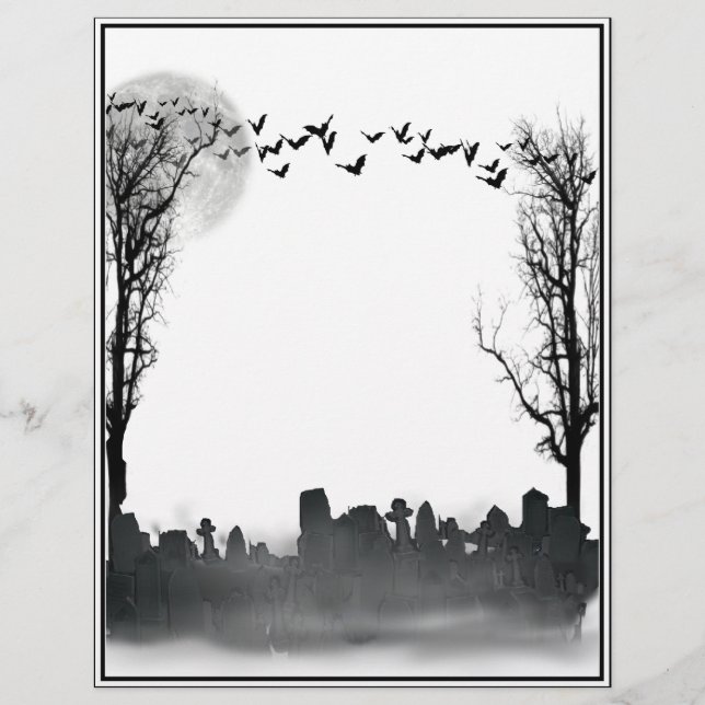 Halloween Graveyard-Silhouette (Vorderseite)