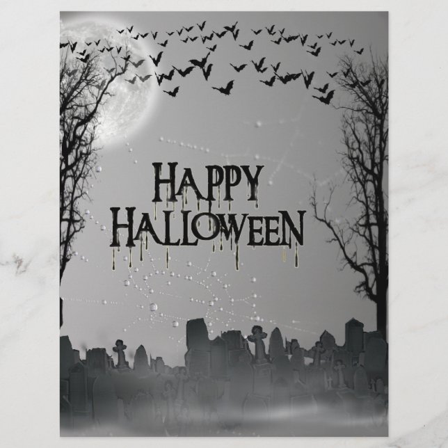 Halloween Graveyard-Silhouette (Vorderseite)