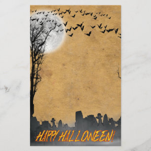 Halloween Graveyard-Silhouette Briefpapier