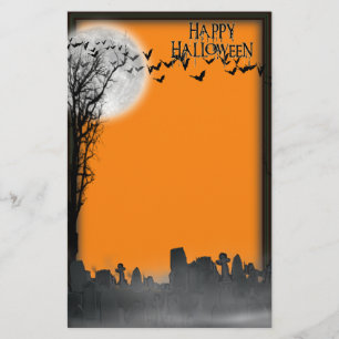 Halloween Graveyard-Silhouette Briefpapier