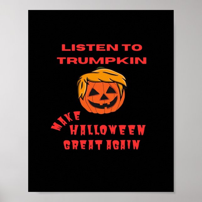Halloween Great Again Classic - Retro Pumpkin Poster (Vorne)