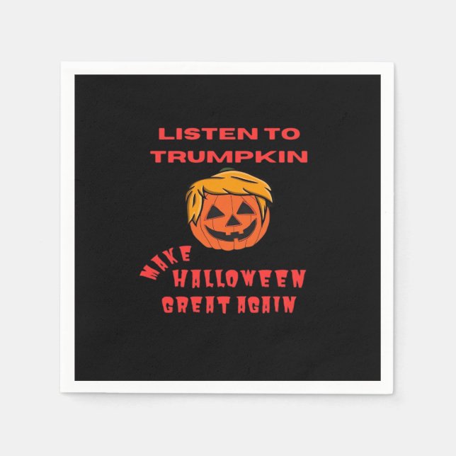 Halloween Great Again Classic - Retro Pumpkin Serviette (Vorderseite)