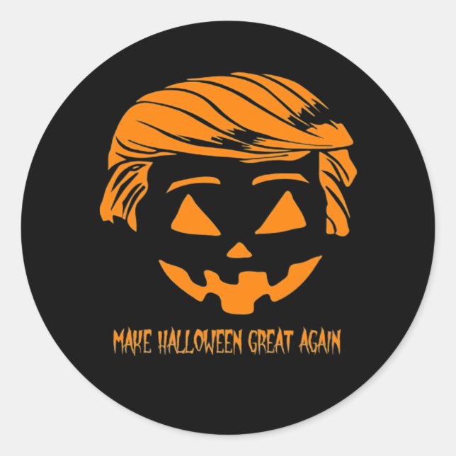 Halloween Great Again Classic Runder Aufkleber (Vorderseite)