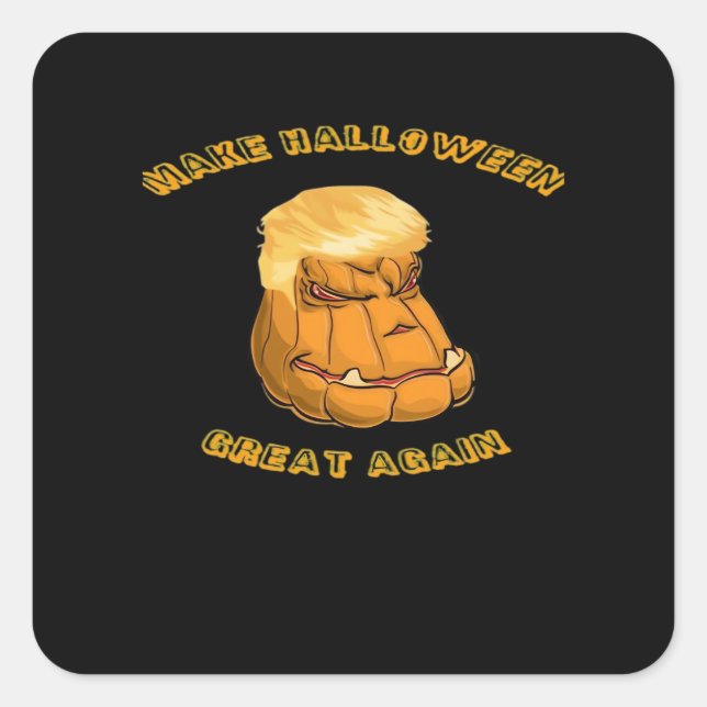 Halloween Great Again Classic - Sloth in Cost Quadratischer Aufkleber (Vorderseite)