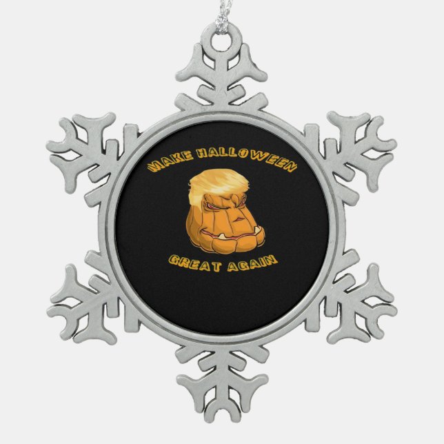 Halloween Great Again Classic - Sloth in Cost Schneeflocken Zinn-Ornament (Vorderseite)