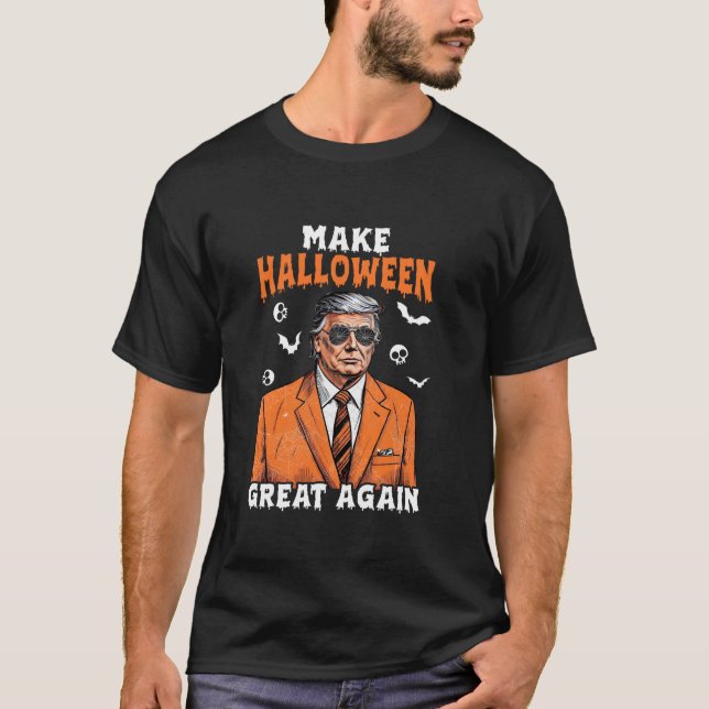 Halloween Great Again Donald Trump Spooky Sea T-Shirt (Vorderseite)