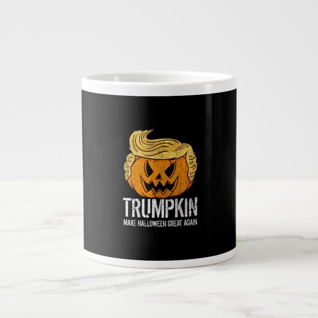 Halloween Great Again Donald Trumpkin Pumpkin Jumbo-Tasse (Vorderseite)
