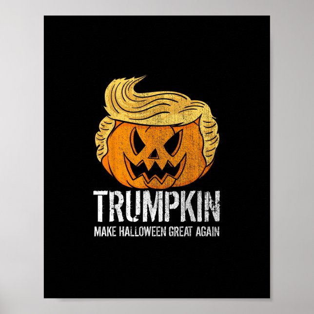 Halloween Great Again Donald Trumpkin Pumpkin Poster (Vorne)