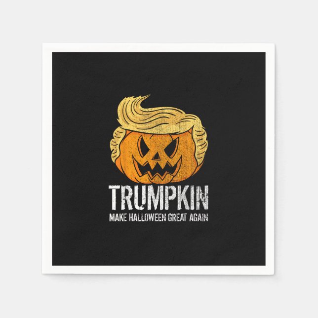 Halloween Great Again Donald Trumpkin Pumpkin Serviette (Vorderseite)