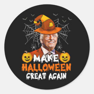 Halloween Great Again Funny Trump Jack O Lant Runder Aufkleber