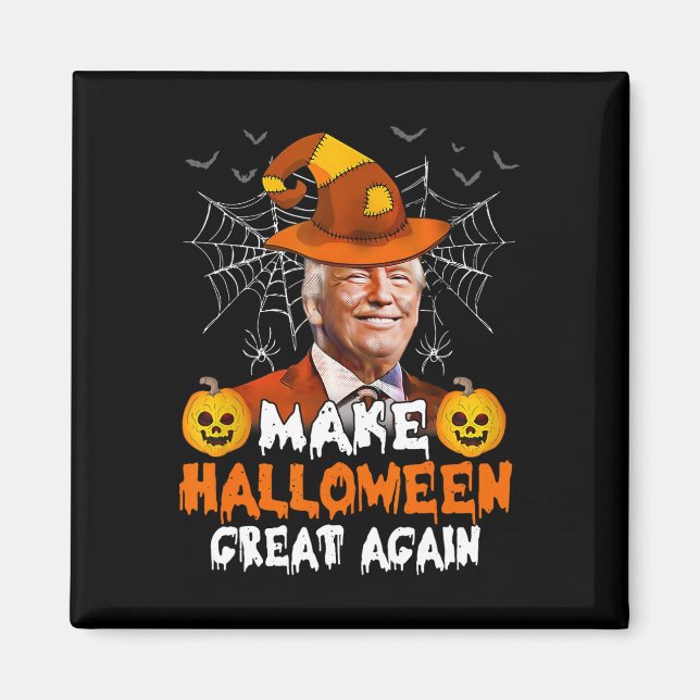Halloween Great Again Funny Trump Kürbislaterne G Magnet (Vorne)