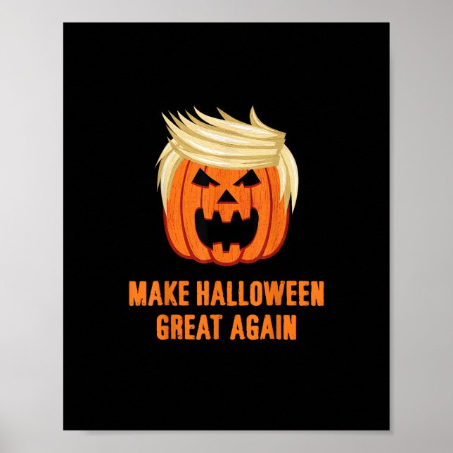 Halloween Great Again Funny Trumpkin - Basic Poster (Vorne)