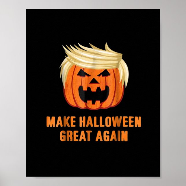 Halloween Great Again Funny Trumpkin Classic Poster (Vorne)