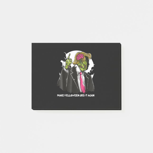 Halloween Great Again Trump zombie Hallowen Post-it Klebezettel (Vorderseite)