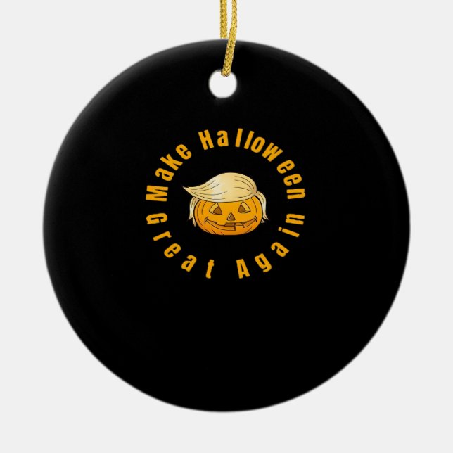 Halloween Great Again Trumpkin Classic Keramik Ornament (Vorne)