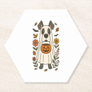 Halloween Great Dane Blume Untersetzer