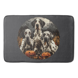 Halloween Great Dane Dogs Kürbislaterne Badematte