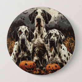 Halloween Great Dane Dogs Kürbislaterne Button