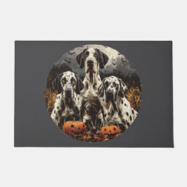 Halloween Great Dane Dogs Kürbislaterne Fußmatte
