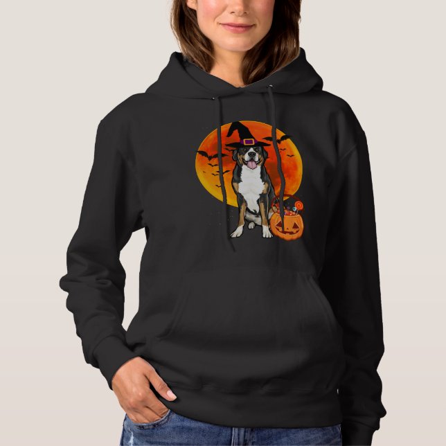 Halloween Greater Swiss Mountain Dog Jack O Lanter Hoodie (Vorderseite)